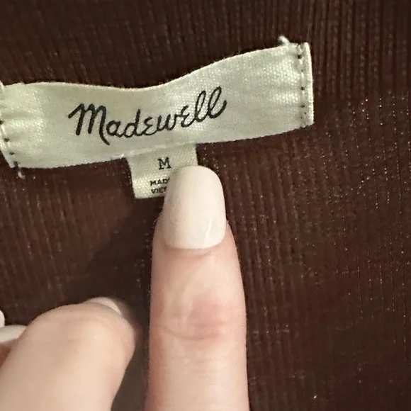 Madewell Chocolate Button-Down Shirt - Picture 2 of 8